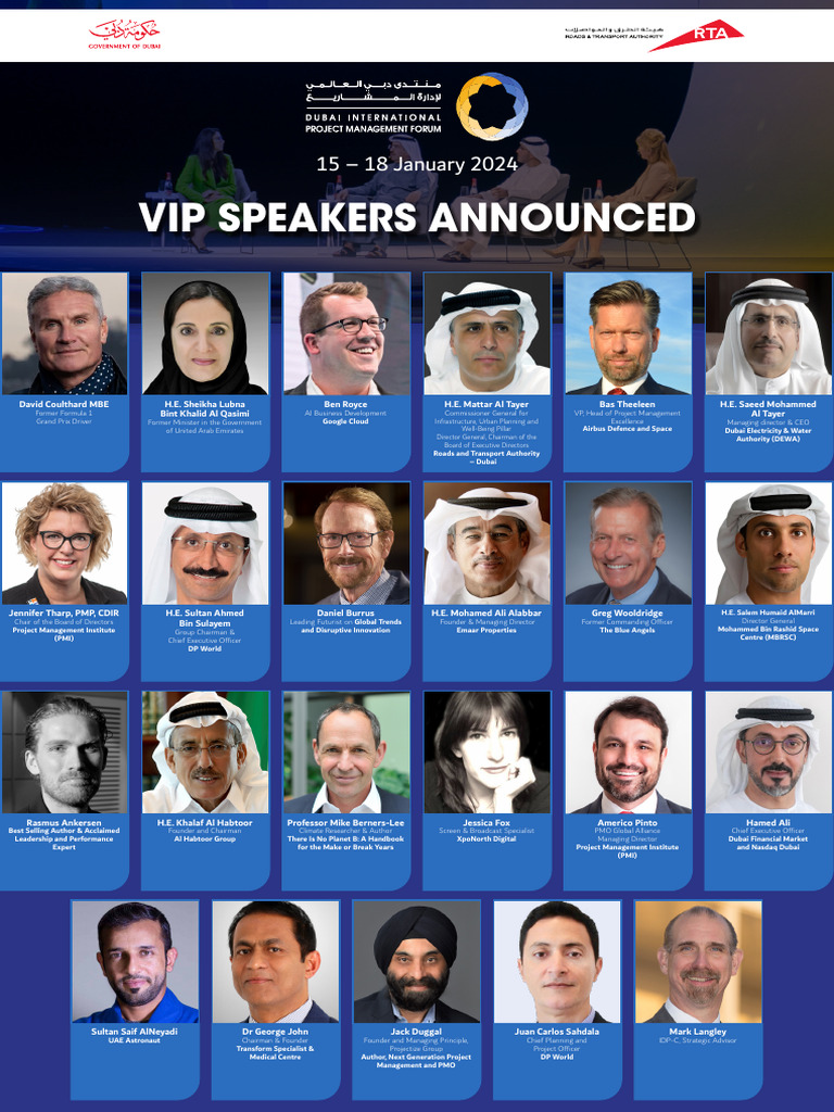 DIPMF VIP Speakers Announcement A4 Flyer 2 | PDF | Dubai | United Arab ...