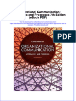 Organizational Communication Approaches and Processes 7th Edition Ebook PDF