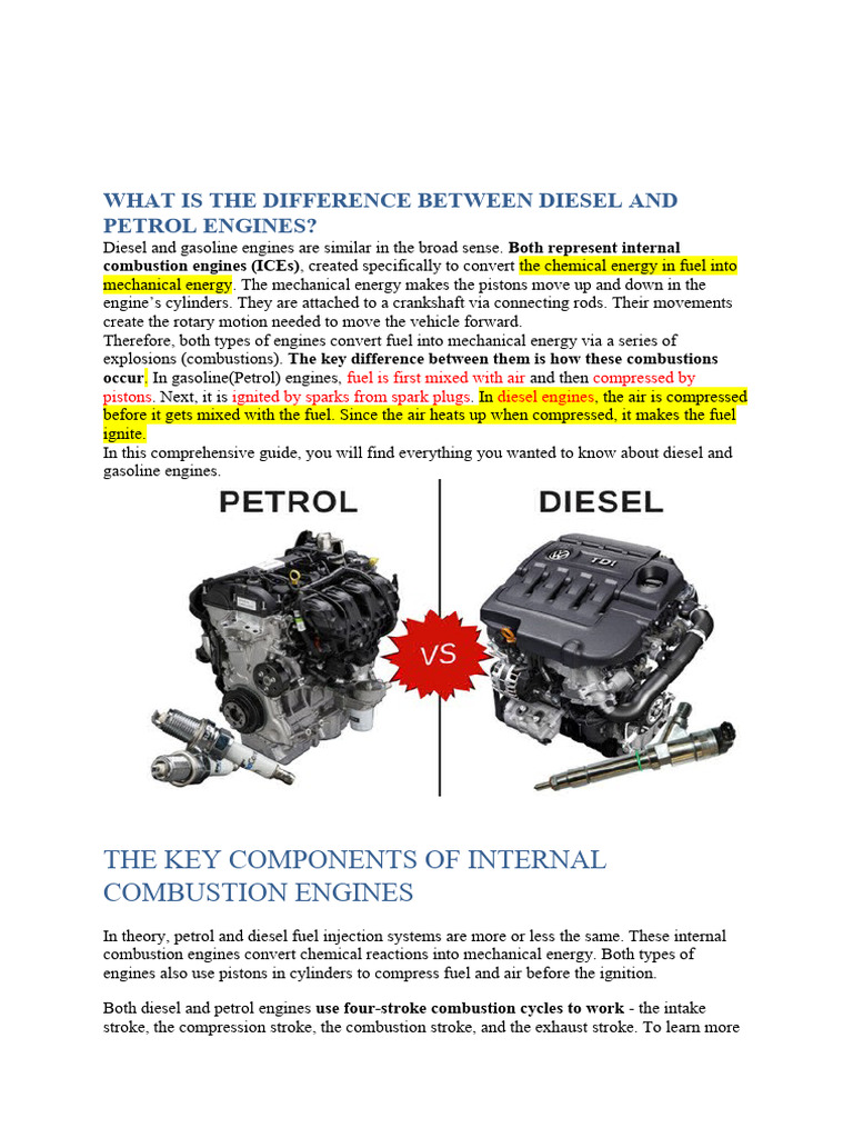 Difference Between 1 Diesel And 2 Diesel