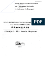 Document Daccompagnement Au Programme de Français 4am