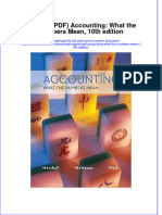 Original PDF Accounting What The Numbers Mean 10th Edition PDF