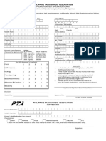 Philippine Taekwondo Association Promo-Test-Application-Form