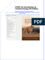 Original PDF An Introduction To Behavioral Endocrinology 5th Edition PDF