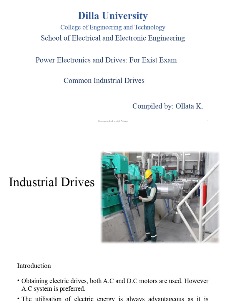 Common Industrial Drives Notes Download Free Pdf Electric Motor