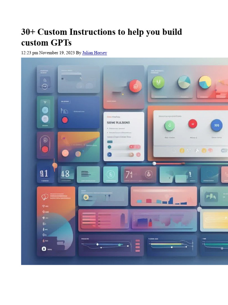 30 Custom GPT Instructions Guide | PDF | Artificial Intelligence ...