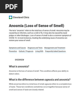 Anosmia (Lost Sense of Smell) - Definition, Causes, Symptoms