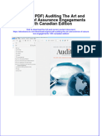Original PDF Auditing The Art and Science of Assurance Engagements 14th Canadian Edition PDF