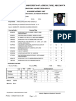 Federal University of Agriculture, Abeokuta: Examinations and Records Office