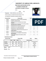 Federal University of Agriculture, Abeokuta: Examinations and Records Office