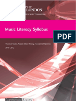 Music Theory-Syllabus 2011