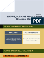 Chapter 1 - Nature, Purpose and Scope of Financial Management