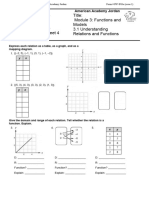 B, C - Math Worksheet 4 Title: Module 3: Functions and Models 3.1 Understanding Relations and Functions