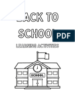 Welcome Back To School Learning Activity Log