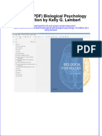 Original PDF Biological Psychology 1st Edition by Kelly G Lambert PDF