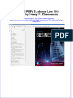 Original PDF Business Law 10th Edition by Henry R Cheeseman PDF