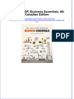 Original PDF Business Essentials 8th Canadian Edition PDF