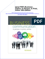 Original PDF Business Communication in Person in Print Online 10th Edition PDF