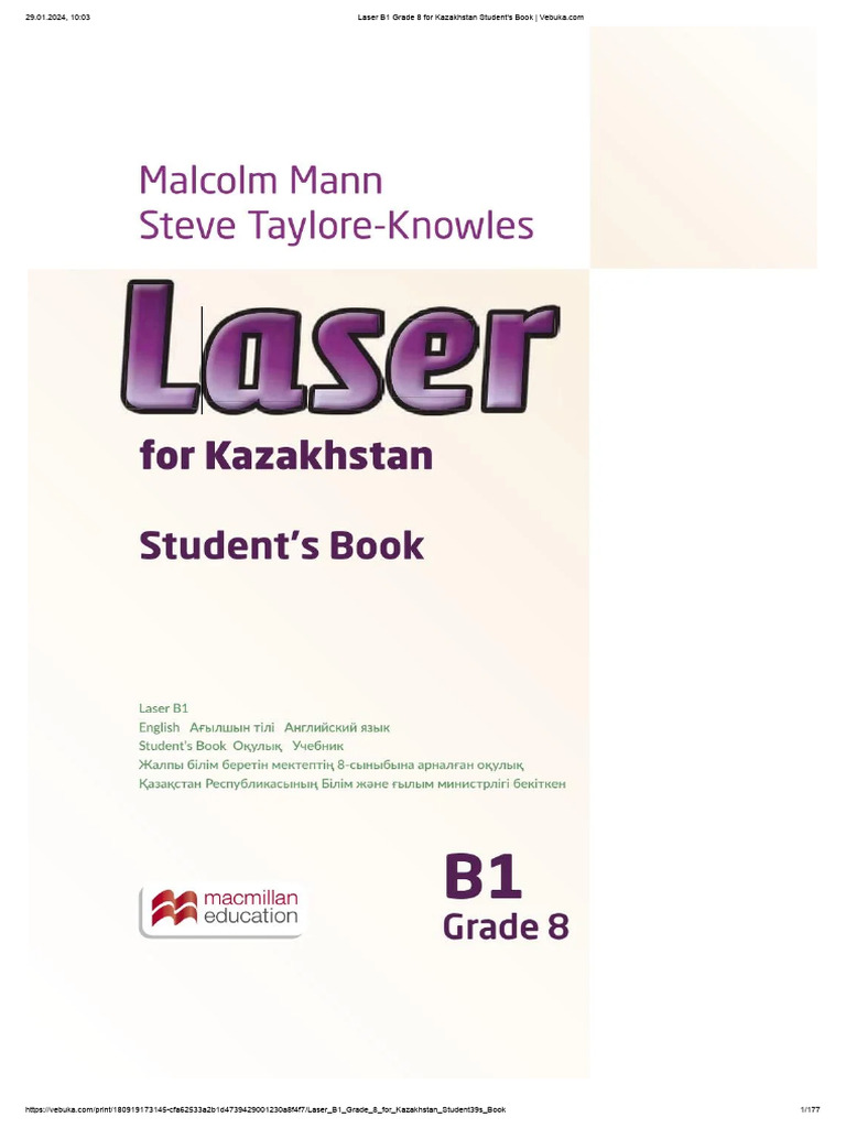 laser for kazakhstan grade 9 teacher's book
