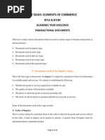 Documents Used in Transaction Process