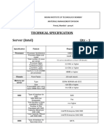 Technical Specifications For Servers