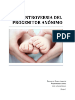 La Controversia Del Progenitor Anónimo (Trabajo de Ética. Curso 2019-2020)