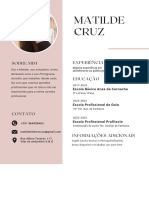 Cópia de Currículo Simples Com Foto e Informações em Rosa e Branco