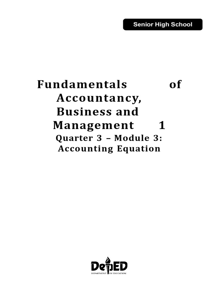 Accounting Equation Lesson 1 1 Pdf Equity Finance Expense