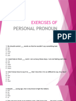 Exercises of Pronoun