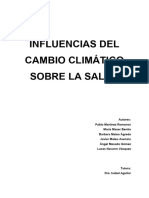 Influencia Del Cambio Climático Sobre La Salud (Trabajo de Medicina Preventiva y Salud Pública. Curso 2021-2022)