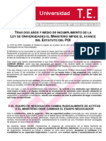 Nº 503 (16-11-10) Incumplimiento de La Ley de Universidades