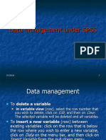Data Management Under Spss