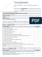 Formulário para Envio de Documentos - Edital 39-2023