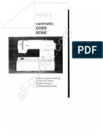 Pfaff Varimatic 6089/6086 Sewing Machine Instruction Manual