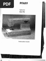 Pfaff Tiptronic 6270 Sewing Machine Instruction Manual