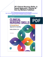 Original PDF Clinical Nursing Skills A Concept Based Approach Volume III 3rd Edition by Barbara Callahan PDF