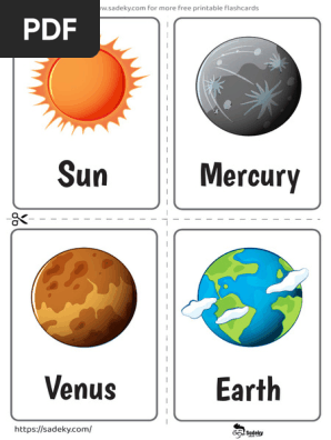 Free Printable Solar System Flashcards