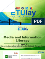 Disseminating Information Media Codes and Conventions