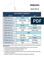 PB Sendup Datesheet 2023-24