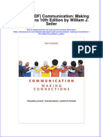 Original PDF Communication Making Connections 10th Edition by William J Seiler PDF