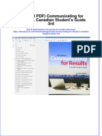 Original PDF Communicating For Results A Canadian Students Guide 3rd PDF