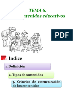 Tema 6 Los Contenidos Educativos