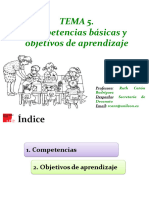 Tema 5 Competencias Básicas y Objetivos de Aprendizaje