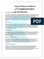 Cryptocurrency Exchange: New Directions in Finance Software Solutions For