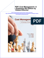 Original PDF Cost Management A Strategic Emphasis 8th Edition by Edward Blocher PDF