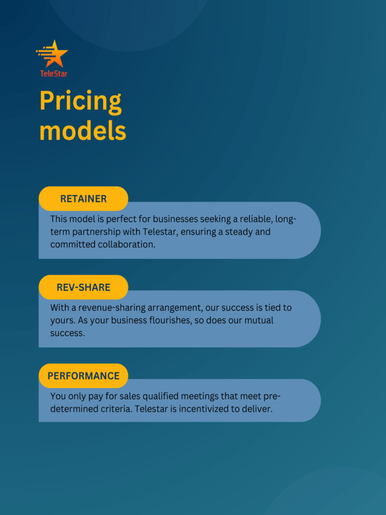 Telestar pricing models pdf