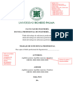 Caratula - Trabajo de Suficiencia Profesional 2022