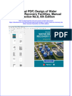 Original PDF Design of Water Resource Recovery Facilities Manual of Practice No 8 6th Edition PDF