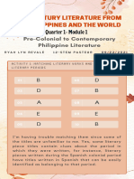 21st Century Literature From The Philippines and The World Module 1 (Ryah Lyn Revale 12 - Stem Pasteur)