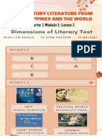 21st Century Literature From The Philippines and The World Quarter 1 Modole 1.2 Output