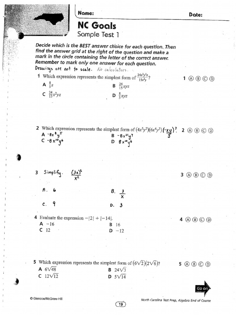 Sample Test 1 | PDF